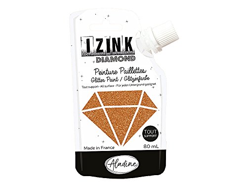 Sescha IZINK Diamond Glitzerfarbe/Glitterfarbe, 80 ml, Kupfer von Sescha