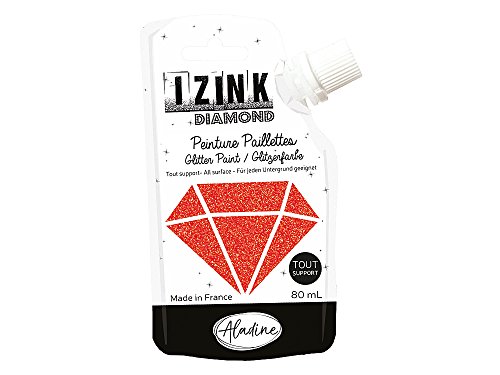 Sescha IZINK Diamond Glitzerfarbe/Glitterfarbe, 80 ml, Rouge von Sescha