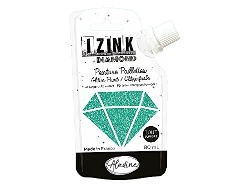 Sescha IZINK Diamond Glitzerfarbe/Glitterfarbe, 80 ml, türkis von Sescha