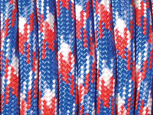 Sescha Paracord Flechtschnur von EFCO 4mm, Farbmix rot blau weiß - 5 Meter von Sescha
