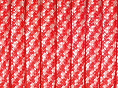 Sescha Paracord Flechtschnur von EFCO 4mm, Farbmix rot weiß - 5 Meter von Sescha