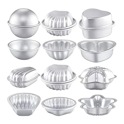 Sessleger 12 Stück 6 Formen Badebomben-Bastelpressform zum Basteln für Handgemachte Seifen, Kerzen, Kuchen, Backen Sessleger 12 Stück 6 Formen Badebomben-Bastelpressform zum Basteln für Handgemachte Seifen, Kerzen, Kuchen, Backen von Sessleger