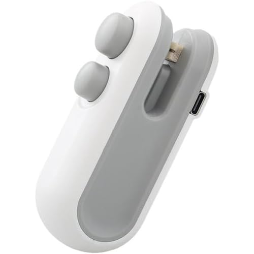 Sessleger Mini-Versiegelungsgerät, wiederaufladbar, 2 in 1 mit Spanschneider, tragbar, für Ersatzzubehör aus Kunststoff von Sessleger