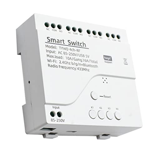 Sessleger Tuya Smart WiFi Motorschalter Modul RF 433 Fernbedienung Radio 4CH Inching Relay für Home, 4CH AC85-250V Sessleger Tuya Smart WiFi Motorschalter Modul RF 433 Fernbedienung Radio 4CH Inching Relay für Home, 4CH AC85-250V von Sessleger