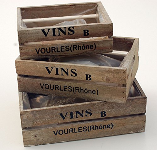 Deko Holz Weinkisten 3er Set von Sesua
