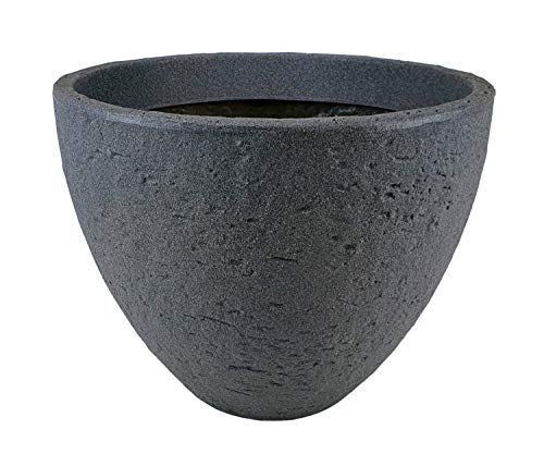 Pflanzkübel Stone Ø 40 cm Blumenkübel Pflanztopf Blumentopf Kunststoff rund grau von Sesua