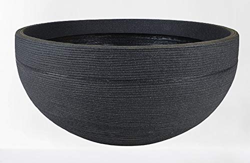 Sesua Rillentopf Halbkugel XXL Ø 60 cm Kunststoff anthrazit Blumentopf Pflanztopf von Sesua