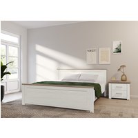 set one by Musterring Bett "York Schlafen" 1 Stk. tlg. Doppelbett 180 x 200 cm, weiß/Eiche Nelson oder grau/Artisan-Eiche von Set One By Musterring