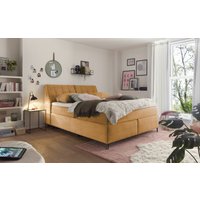 set one by Musterring Boxspringbett "Fairfield", Kopfteil in Kassenoptik, Metallfuß schwarz, Breite 160 oder 180 cm von Set One By Musterring