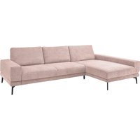 set one by Musterring Ecksofa "SO 3600 optimaler Sitzkomfort in Federkern o. Kaltschaum, 2 Sitzhöhen", Sitzhöhe 44 cm, Federkern, B 293 x T 180 cm, Kama rose von Set One By Musterring