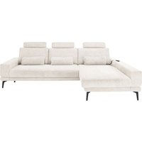 set one by Musterring Ecksofa "SO 3600, inkl motor. Sitztiefenverstellung, Kopfstützen, Nierenkissen", Sitzhöhe 42 cm, Kaltschaum, Breite 293 x Tiefe 180 cm, Kama natur von Set One By Musterring