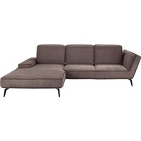 set one by Musterring Ecksofa "SO 4500, Füße schwarz matt, inkl Schwenkrückenfunktion, Cord, L-Form", wahlweise mit Kopfstütze/Armteilverstellung/Rückenneigung von Set One By Musterring