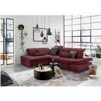 set one by Musterring Ecksofa "SO 4100 mit komfortablen Federkern und Kopfteilverstellung,", wahlweise mit Bettfunktion und Sitztiefenverstellung, L-Form von Set One By Musterring