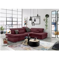 set one by Musterring Ecksofa "SO 4100 mit komfortablen Federkern und Kopfteilverstellung,", wahlweise mit Bettfunktion und Sitztiefenverstellung, L-Form von Set One By Musterring