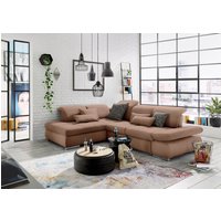 set one by Musterring Ecksofa "SO 4100 mit komfortablen Federkern und Kopfteilverstellung," wahlweise mit Bettfunktion und Sitztiefenverstellung, L-Form von Set One By Musterring