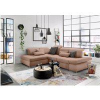 set one by Musterring Ecksofa "SO 4100 mit komfortablen Federkern und Kopfteilverstellung," wahlweise mit Bettfunktion und Sitztiefenverstellung, L-Form von Set One By Musterring