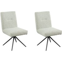 set one by Musterring Esszimmerstuhl "Tracy", (Packung), Webstoff, 2er-Set, Stativgestell schwarz, Sitz aus Webstoff, B52 x T65 cm von Set One By Musterring