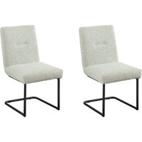 set one by Musterring Esszimmerstuhl "Tracy", Webstoff, 2er-Set, Freischwingergestell schwarz, Sitz aus Webstoff, B52 x T65 cm von Set One By Musterring