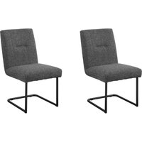 set one by Musterring Esszimmerstuhl "Tracy", Webstoff, 2er-Set, Freischwingergestell schwarz, Sitz aus Webstoff, B52 x T65 cm set one by Musterring Esszimmerstuhl "Tracy", Webstoff, 2er-Set, Freischwingergestell schwarz, Sitz aus Webstoff, B52 x T65 cm von Set One By Musterring