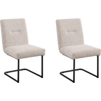 set one by Musterring Esszimmerstuhl "Tracy", Webstoff, 2er-Set, Freischwingergestell schwarz, Sitz aus Webstoff, B52 x T65 cm von Set One By Musterring