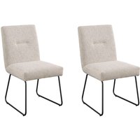 set one by Musterring Esszimmerstuhl "Tracy", Webstoff, 2er-Set, Schlittengestell schwarz, Sitz aus Webstoff, B52 x T65 cm von Set One By Musterring