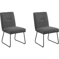 set one by Musterring Esszimmerstuhl "Tracy", Webstoff, 2er-Set, Schlittengestell schwarz, Sitz aus Webstoff, B52 x T65 cm set one by Musterring Esszimmerstuhl "Tracy", Webstoff, 2er-Set, Schlittengestell schwarz, Sitz aus Webstoff, B52 x T65 cm von Set One By Musterring