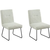 set one by Musterring Esszimmerstuhl "Tracy", Webstoff, 2er-Set, Schlittengestell schwarz, Sitz aus Webstoff, B52 x T65 cm von Set One By Musterring
