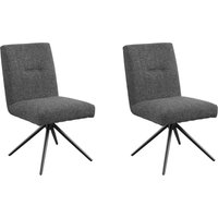 set one by Musterring Esszimmerstuhl "Tracy", Webstoff, 2er-Set, Stativgestell schwarz, Sitz aus Webstoff, B52 x T65 cm von Set One By Musterring