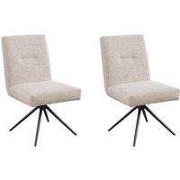 set one by Musterring Esszimmerstuhl "Tracy", Webstoff, 2er-Set, Stativgestell schwarz, Sitz aus Webstoff, B52 x T65 cm von Set One By Musterring