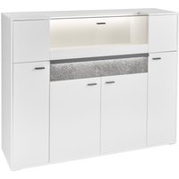 set one by Musterring Highboard "Deltona" inklusive Beleuchtung, mit Glasklappe und Zierelement, B154 x H122 cm set one by Musterring Highboard "Deltona" inklusive Beleuchtung, mit Glasklappe und Zierelement, B154 x H122 cm von Set One By Musterring