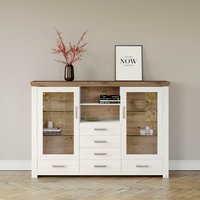 set one by Musterring Highboard "York", Typ 56, mit Glastüren, Beleuchtung optional, B 184 cm von Set One By Musterring