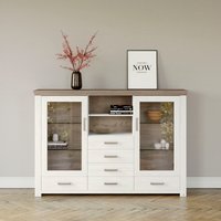 set one by Musterring Highboard "York", Typ 56, mit Glastüren, Beleuchtung optional, B 184 cm von Set One By Musterring