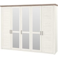 set one by Musterring Kleiderschrank "York Schlafen", (2 St.), mit Holz- und Spiegeltüren, inkl. Kranz in Eiche, Höhe 207 x T60 cm von Set One By Musterring