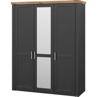 set one by Musterring Kleiderschrank "York Schlafen", (2 St.), mit Holz- und Spiegeltüren, inkl. Kranz in Eiche, Höhe 207 x T60 cm von Set One By Musterring