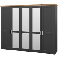set one by Musterring Kleiderschrank "York Schlafen", (2 St.), mit Holz- und Spiegeltüren, inkl. Kranz in Eiche, Höhe 207 x T60 cm von Set One By Musterring