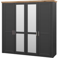 set one by Musterring Kleiderschrank "York Schlafen", (2 St.), mit Holz- und Spiegeltüren, inkl. Kranz in Eiche, Höhe 207 x T60 cm von Set One By Musterring