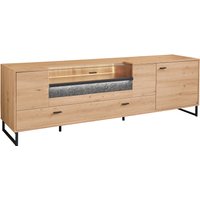 set one by Musterring TV-Schrank "Deltona", inkl. LED-Beleuchtung, Metallkufe, Glasklappe, B214 x H 67 cm von Set One By Musterring