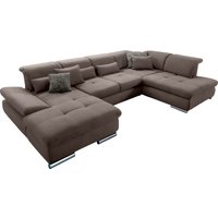 set one by Musterring Wohnlandschaft "SO 4100 komfortable Federkernunterfederung, inkl. Kopfteilverstellung", wahlweise Bettfunktion und Sitztiefenverstellung, U-Form von Set One By Musterring