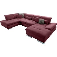 set one by Musterring Wohnlandschaft "SO 4100 komfortable Federkernunterfederung, inkl. Kopfteilverstellung", wahlweise Bettfunktion und Sitztiefenverstellung, U-Form von Set One By Musterring