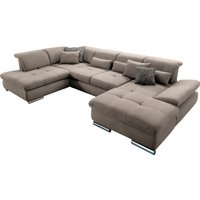 set one by Musterring Wohnlandschaft "SO 4100 komfortable Federkernunterfederung, inkl. Kopfteilverstellung", wahlweise Bettfunktion und Sitztiefenverstellung, U-Form von Set One By Musterring