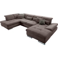 set one by Musterring Wohnlandschaft "SO 4100 komfortable Federkernunterfederung, inkl. Kopfteilverstellung", wahlweise Bettfunktion und Sitztiefenverstellung, U-Form von Set One By Musterring