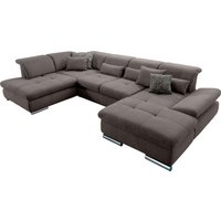 set one by Musterring Wohnlandschaft "SO 4100 komfortable Federkernunterfederung, inkl. Kopfteilverstellung", wahlweise Bettfunktion und Sitztiefenverstellung, U-Form von Set One By Musterring