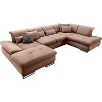 set one by Musterring Wohnlandschaft "SO 4100 komfortable Federkernunterfederung, inkl. Kopfteilverstellung", wahlweise Bettfunktion und Sitztiefenverstellung, U-Form von Set One By Musterring
