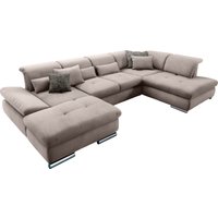 set one by Musterring Wohnlandschaft "SO 4100 komfortable Federkernunterfederung, inkl. Kopfteilverstellung", wahlweise Bettfunktion und Sitztiefenverstellung, U-Form von Set One By Musterring