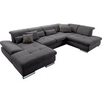 set one by Musterring Wohnlandschaft "SO 4100 komfortable Federkernunterfederung, inkl. Kopfteilverstellung", wahlweise Bettfunktion und Sitztiefenverstellung, U-Form von Set One By Musterring
