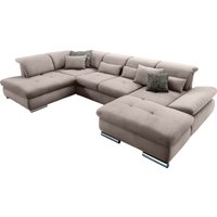 set one by Musterring Wohnlandschaft "SO 4100 komfortable Federkernunterfederung, inkl. Kopfteilverstellung", wahlweise Bettfunktion und Sitztiefenverstellung, U-Form von Set One By Musterring
