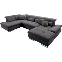set one by Musterring Wohnlandschaft "SO 4100 komfortable Federkernunterfederung, inkl. Kopfteilverstellung", wahlweise Bettfunktion und Sitztiefenverstellung, U-Form von Set One By Musterring