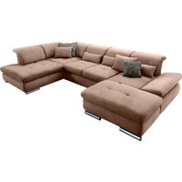 set one by Musterring Wohnlandschaft "SO 4100 komfortable Federkernunterfederung, inkl. Kopfteilverstellung", wahlweise Bettfunktion und Sitztiefenverstellung, U-Form von Set One By Musterring