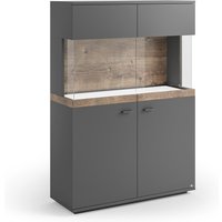 Set One Lancaster TYP 07 Highboard zerlegt Grau Anthrazit/Eiche Ribbeck Cognac von Set One by Musterring