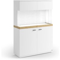 Set One Lancaster TYP 07 Highboard zerlegt Weiss/Eiche Artisan von Set One by Musterring